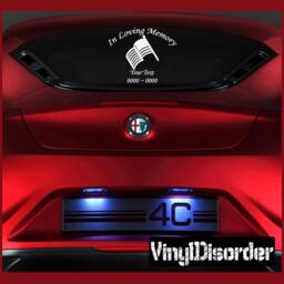 American 6 in Loving Memory Custom Car Or Wall Vinyl Decal Stickers - Ilmamerican6Et - thumbnail 1