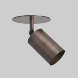 Brass Cylinder Spot Light - Adjustable Flush Mount - thumbnail 2