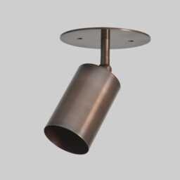 Brass Cylinder Spot Light - Adjustable Flush Mount - thumbnail 3