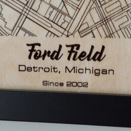 Ford Field Wall Art Laser Engraved Wood, Detroit Lions Gift - thumbnail 3