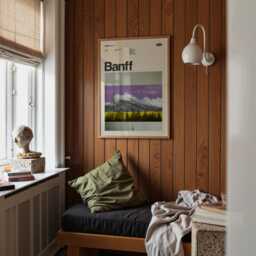 Banff National Park Mid-Century Travel Poster, Abstract Minimalist Art Print, Canada Poster - thumbnail 3