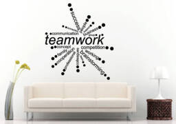 Teamwork Success Connection Corporation Office Business Words Diy Wall Stickers Decals Vinyl Mural Decor Art L2168 - thumbnail 1
