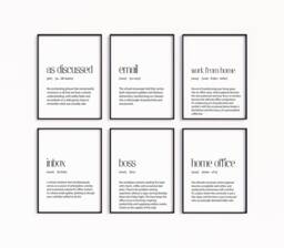 Office Print Collection Choose From 6 Unique Designs, Perfect For Decor Or Gifts - Add Personality & Style To Your Workspace - thumbnail 1