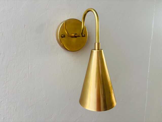 Handmade Minimalist Wall Lamp Cone For Bedroom, Hallway, Or Vanity - image 1