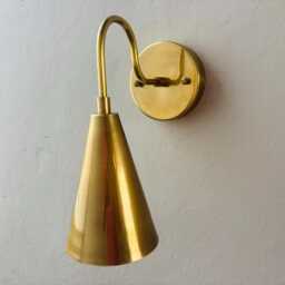 Handmade Minimalist Wall Lamp Cone For Bedroom, Hallway, Or Vanity - thumbnail 3