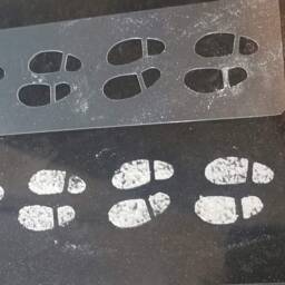 stencil For Mini Footprints, Footprint Or Handprint Elf Pranks Door, Christmas, Christmas - thumbnail 3