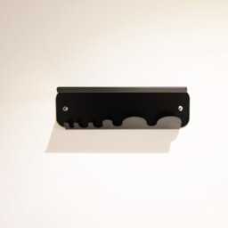 Black Metal Key Holder For Wall, Small Modern Hook, Minimalistic Floating Shelf Entryway, Rounded Wall Mounted Hanger - thumbnail 3