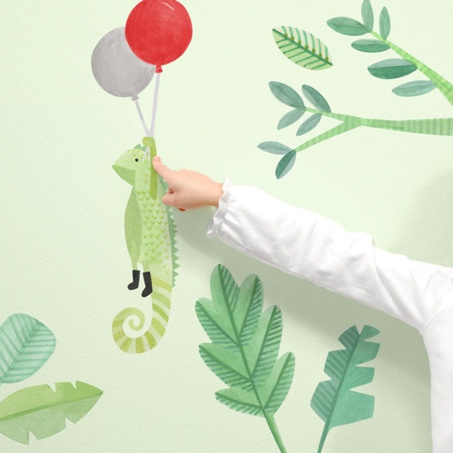 Iguana - Fabric Wall Decal Modern Jungle Mej - image 1