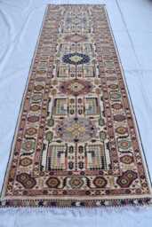 2??10 Ft Handwoven Afghan Hallway Runner Rug - Bohemian Decor - thumbnail 1