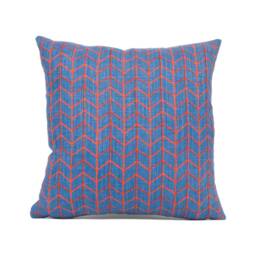 Christopher Farr - Small Way Berry Graphic Bold Chevron Stripe Cushion Cover Handmade Throw Pillow Designer Home D??cor - thumbnail 2