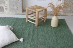 Large Green Rug 170x240cm, Army Area Rug, Living Room Bedroom Cotton Decoration, Home Decor, Interior - thumbnail 1