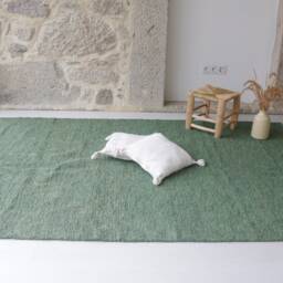 Large Green Rug 170x240cm, Army Area Rug, Living Room Bedroom Cotton Decoration, Home Decor, Interior - thumbnail 3
