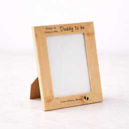 Bamboo Happy 1st Father's Day Daddy Photo Frame - Engraved Keepsake Gift From Bump - thumbnail 3