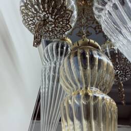 5 Glass Chandelier Lamp, Chandelier Light, Morocco Light, Morocco Lighting, Turkish Light, Morocco Lamp, Morocco Lantern, Turkey Lamp, Turkey Light - thumbnail 3