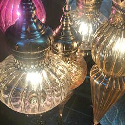 5 Glass Chandelier Lamp, Chandelier Light, Morocco Light, Morocco Lighting, Turkish Light, Morocco Lamp, Morocco Lantern, Turkey Lamp, Turkey Light - thumbnail 4