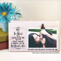 Friends Picture Frame, Life Is Too Short Not To Laugh Wooden Photo Personalized Girls Trip, Coworker, Going Away Gift, Birthday - thumbnail 2