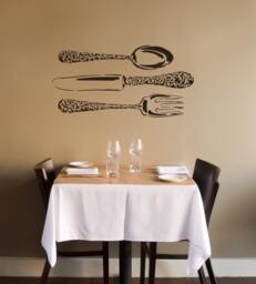 Reusable Stencil Bon Appetit - Wall Stencils For Easy Home Decor - thumbnail 1