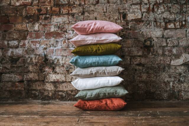 Washed Linen Cushion Cover With Zipper Closure 45cm X - image 1