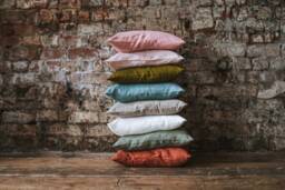Washed Linen Cushion Cover With Zipper Closure 45cm X - thumbnail 1