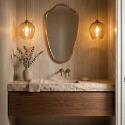 Handmade Brass Mirror - Italien Style Shield Vanity Decor - thumbnail 2
