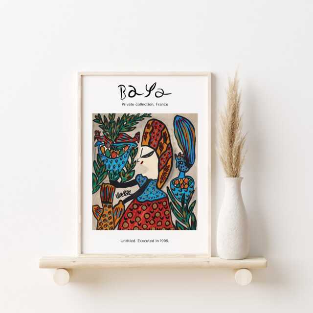 Baya Mahieddine Art Print Algerian Artist Exhibition Wall Decor - image 1