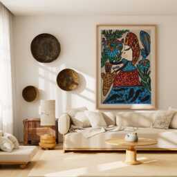 Baya Mahieddine Art Print Algerian Artist Exhibition Wall Decor - thumbnail 2