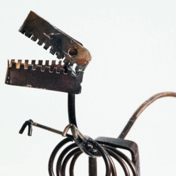 Hand Forged T-Rex Sculpture Stands 11 In. Tall By 11.5 in Long Great Dinosaur Gift & Decoration With Free Shipping - thumbnail 3