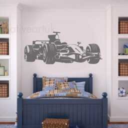 F1 Racing Car Wall Decal Formula 1 Vinyl Art For Garage Decor - thumbnail 3