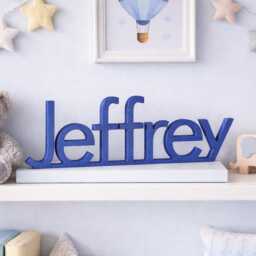 Custom Nursery Name Sign - Personalized Kids Decor Minimal Baby Room Wall Or Shelf - thumbnail 2