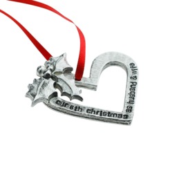 6 Year Anniversary Christmas Tree Ornament - Reads Our 6Th As Husband & Wife - thumbnail 3