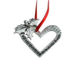 6 Year Anniversary Christmas Tree Ornament - Reads Our 6Th As Husband & Wife - thumbnail 2
