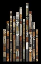 Sale Recycled Wood Metal Lg Wall D??cor Collages Art Pole Abstract Sculpture Totem Panels 6Ft X 3