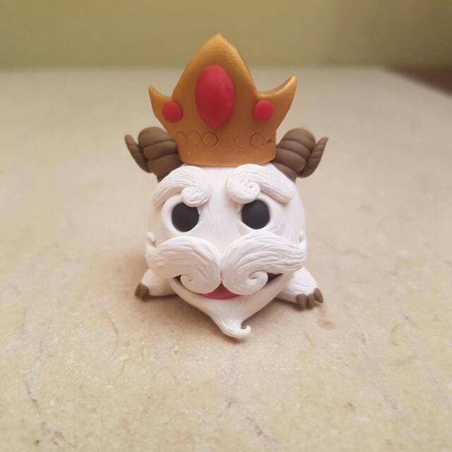 King Poro From League Of Legends, Handmade Sculpture, Original Gift Idea, Lol Fan Art, Fantasy Rpg Gift, Cute Kawaii Figurine Clay - image 1