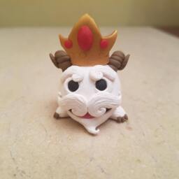 King Poro From League Of Legends, Handmade Sculpture, Original Gift Idea, Lol Fan Art, Fantasy Rpg Gift, Cute Kawaii Figurine Clay - thumbnail 1