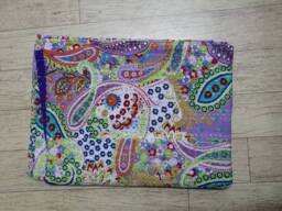 Handmade Paisley Kantha Quilt Indian Cotton Bedspread - thumbnail 1