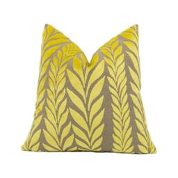 Harlequin - Florian Pale Lime/Taupe Velvet Cushion Cover Stunning Handmade Throw Pillow Designer Home D??cor - thumbnail 1