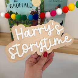 Personalised Storytime Sign, Library Book Corner Decor, Nook Childrens Room Nursery Wall Art - thumbnail 4