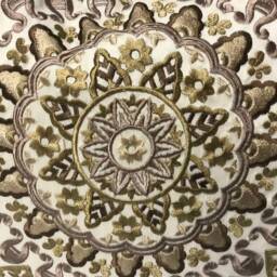 Embroidered Medallion Pillow Cover - Brown Bronze Kravet Designer - thumbnail 2