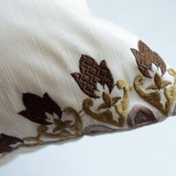 Embroidered Medallion Pillow Cover - Brown Bronze Kravet Designer - thumbnail 3