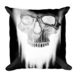Shadowy Skull Square Pillow - thumbnail 2