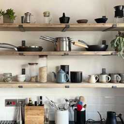 Rustic Wooden Kitchen Shelves. Reclaimed Scaffold Board. Handmade To Any Custom Size