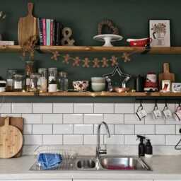 Rustic Wooden Kitchen Shelves. Reclaimed Scaffold Board. Handmade To Any Custom Size - thumbnail 3