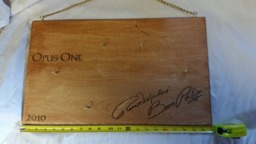 Wooden Wine Box Lid Made Into A Key Holder - thumbnail 1