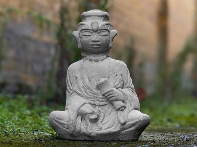 Stone Chinese Woman Figurine Concrete Asian Serenity Statue Meditation Garden Decor Zen Goddess For Outdoor Spaces Ornament Woman Lover Gift - image 1