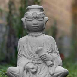 Stone Chinese Woman Figurine Concrete Asian Serenity Statue Meditation Garden Decor Zen Goddess For Outdoor Spaces Ornament Woman Lover Gift - thumbnail 2