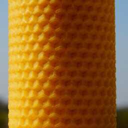 Beeswax Candle Made By Hand Rolled Golden Yellow 100% Natural -Height 10 cm -Diameter 5.5 -Burning Time Approx. 15H Per - thumbnail 3
