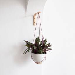 Wall Plant Hook Rose Thread Hanger For Hanging Plants Holder Wooden - thumbnail 1