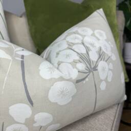 "Decorative Cushion Cover - Natural Pillow Floral Design Flowers For Chair/Sofa/Bed Countryside Home 12"" X 20" - thumbnail 2
