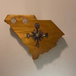 South Carolina Handmade State Quarter Clock With Inlaid Quarters. Fully Customizable - thumbnail 3