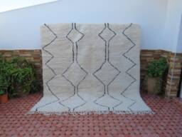 Beni Ourain Authentic Rug 100% Wool Morocco Berber - thumbnail 1